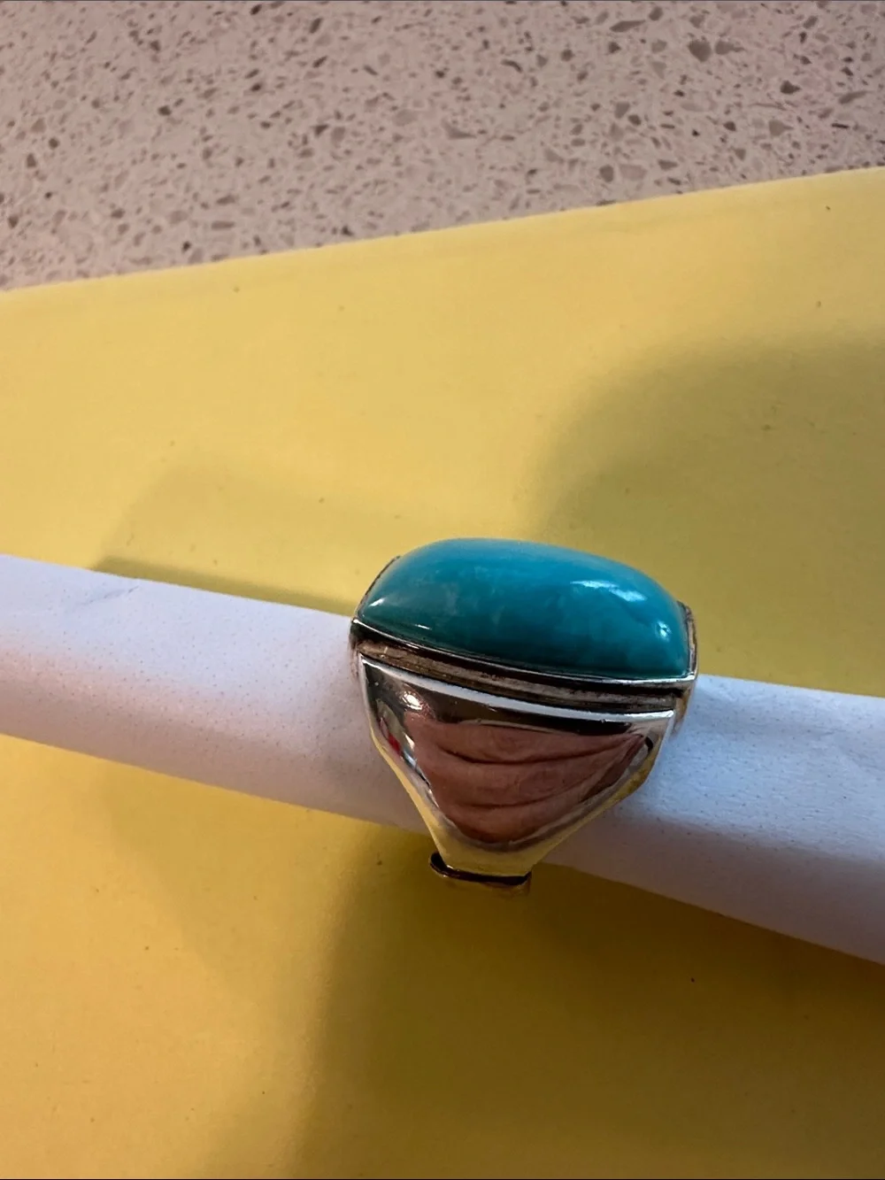 Silver & turquoise bold ring